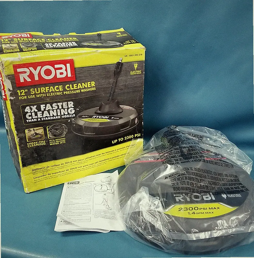 Ryobi 12" Surface Cleaner Unused In Box Attachment For Electric Pressure Washer