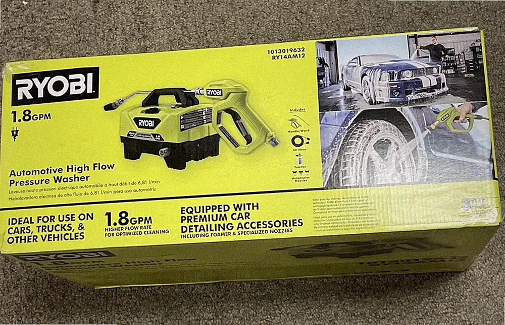 RYOBI 1200 PSI 1.8 GPM Cold Water Automotive High Flow Electric Pressure Washer