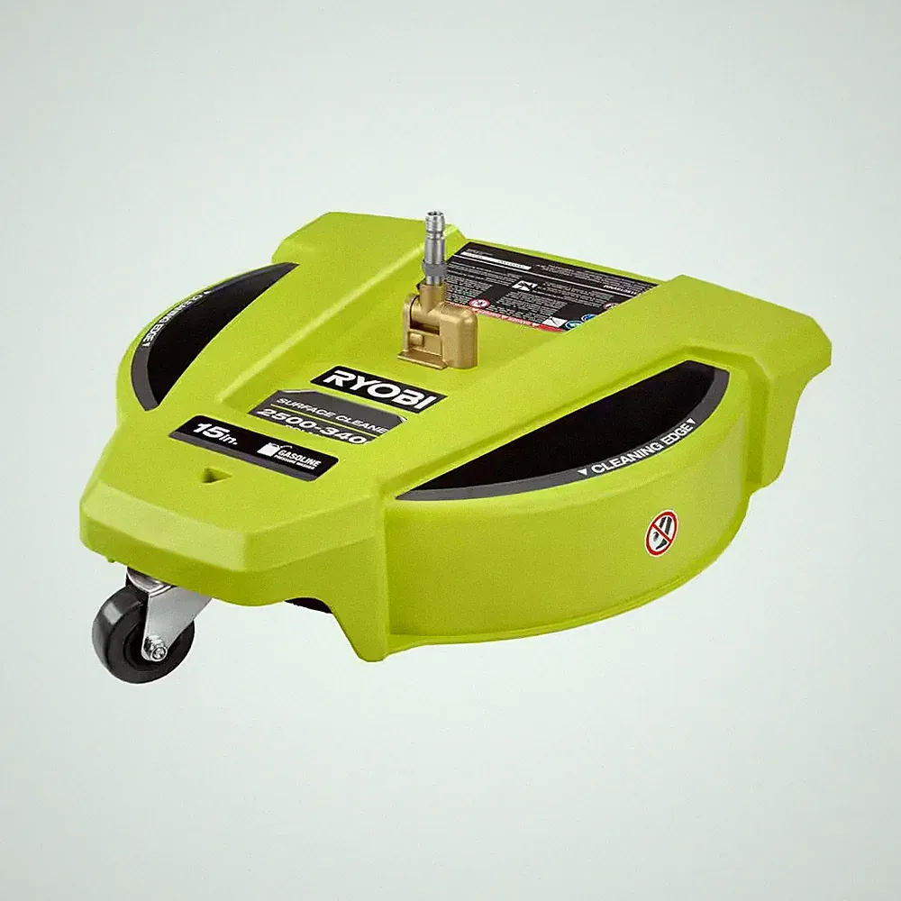 RYOBI 15 in. 3400 PSI Gas Pressure Washer Surface Cleaner w/Caster Wheels