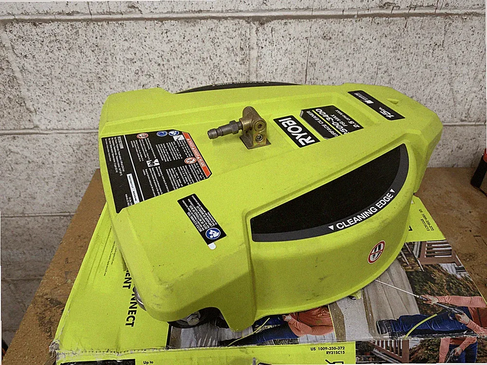 RYOBI 15 in. 3400 PSI Gas Pressure Washer Surface Cleaner with Caster Wheels