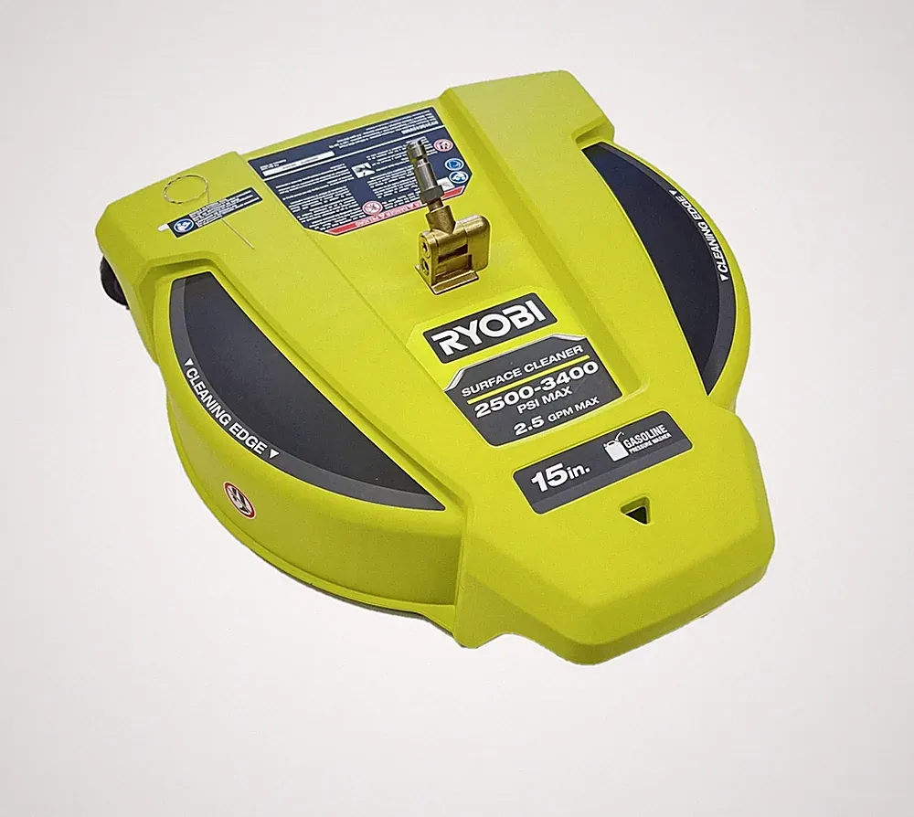 RYOBI 15 in. 3400 PSI Gas Pressure Washer Surface Cleaner with Caster Wheels