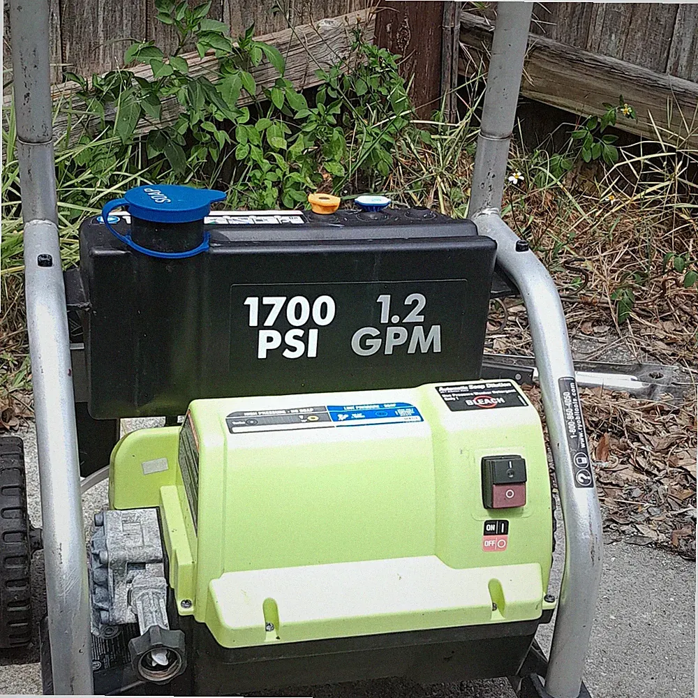 Ryobi 1700 PSI 1.2 GPM Corded Electric Pressure Washer, Wheeled, Soap Tank