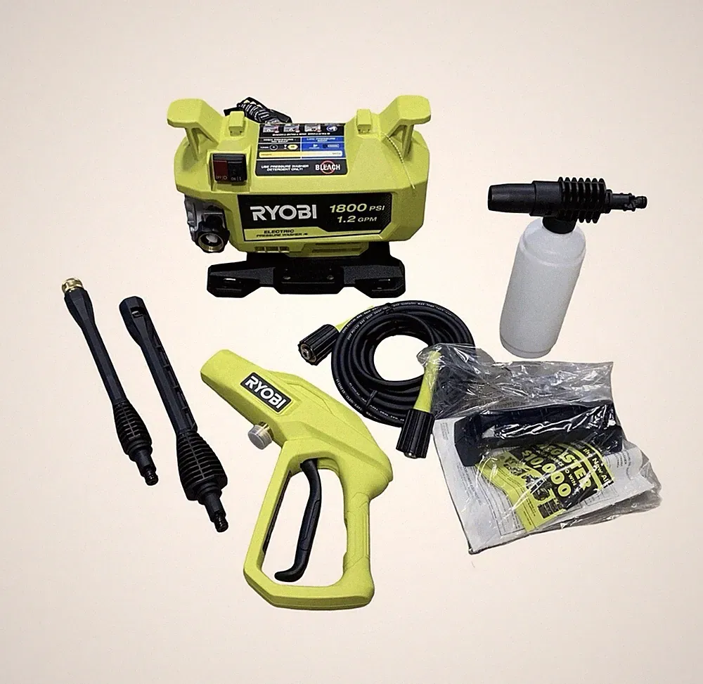 RYOBI 1800 PSI 1.2 GPM Cold Water Corded Electric Pressure Washer RY141803