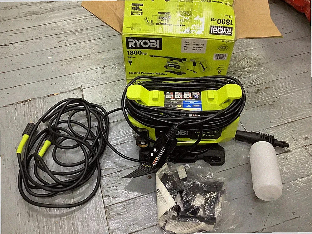 RYOBI 1800 PSI 1.2 GPM Cold Water Corded Electric Pressure Washer-RY141803