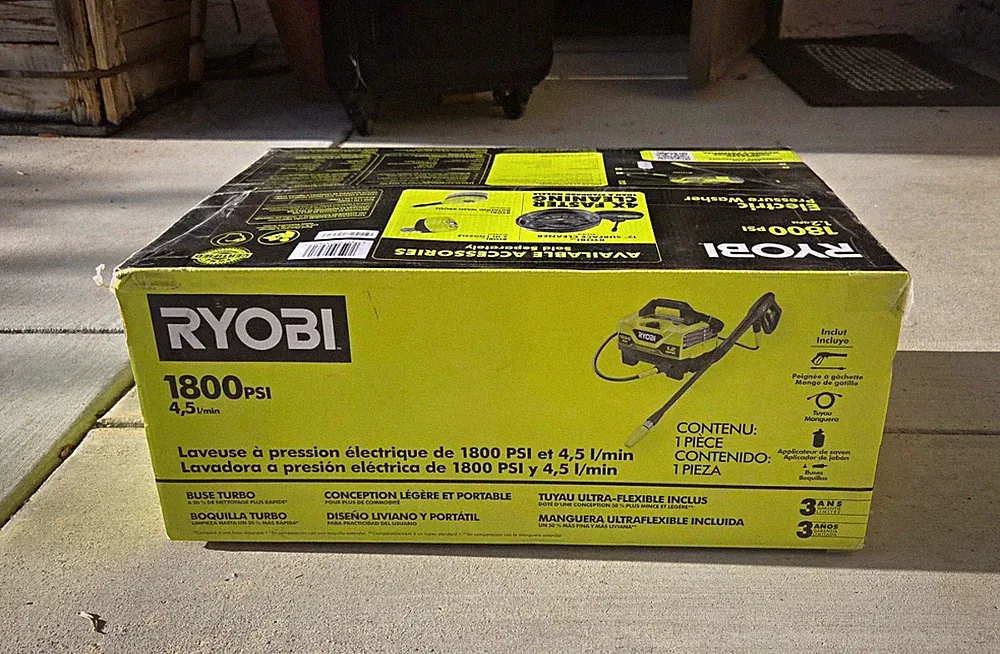 RYOBI 1800 PSI 1.2 GPM Corded Electric Pressure Washer Compact RY141802