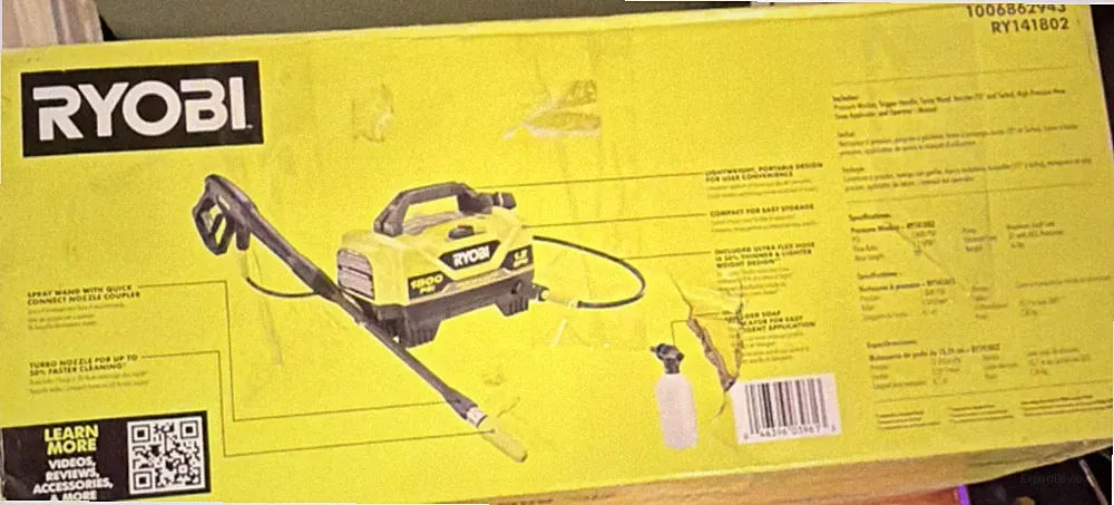 Ryobi 1800 PSI 1.2 GPM Electric Pressure Washer RY141802VNM Stationary