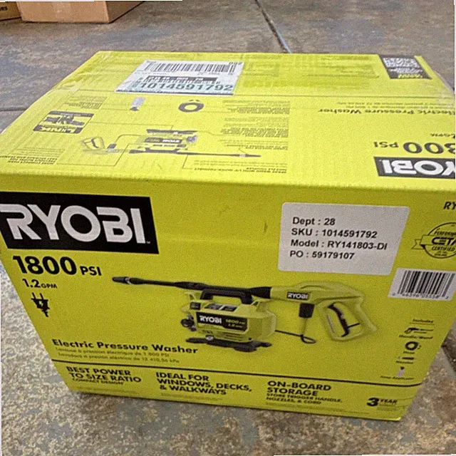 Ryobi 1800 PSI 1.2 GPM Electric Pressure Washer RY141803 20 ft Hose