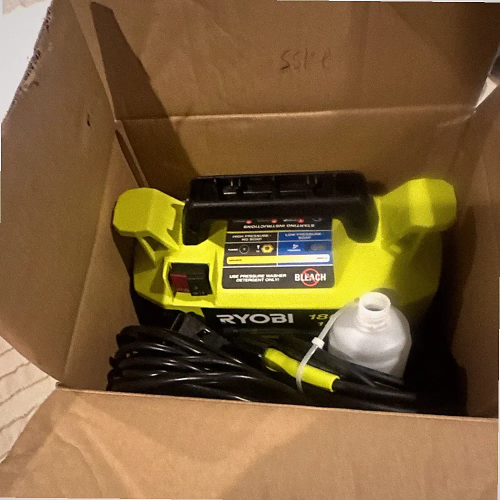 RYOBI 1800 PSI 1.2 GPM Electric Pressure Washer w/ Hose Soap Bottle Manuals Used