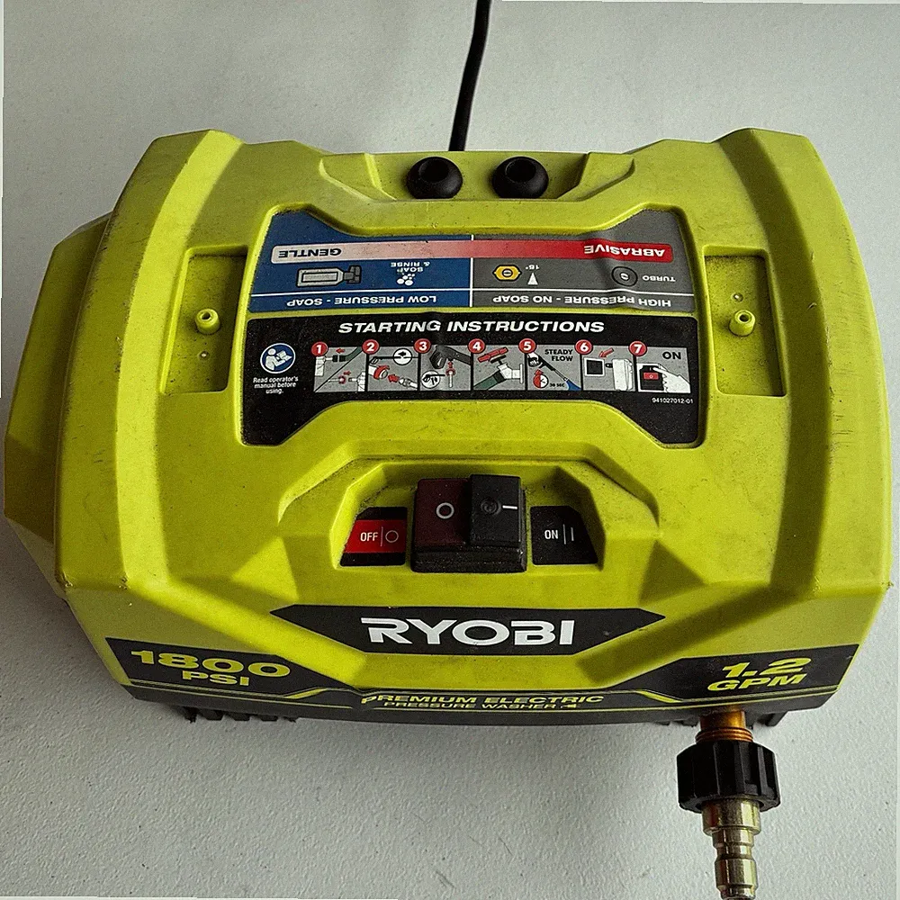 Ryobi 1800 PSI Electric Pressure Washer Compact Power Washer Unit Only Tested