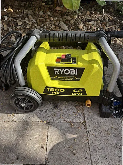 Ryobi 1900 PSI 1.2 GPM Wheeled Corded Electric Pressure Washer 120V RY1419MTVNM