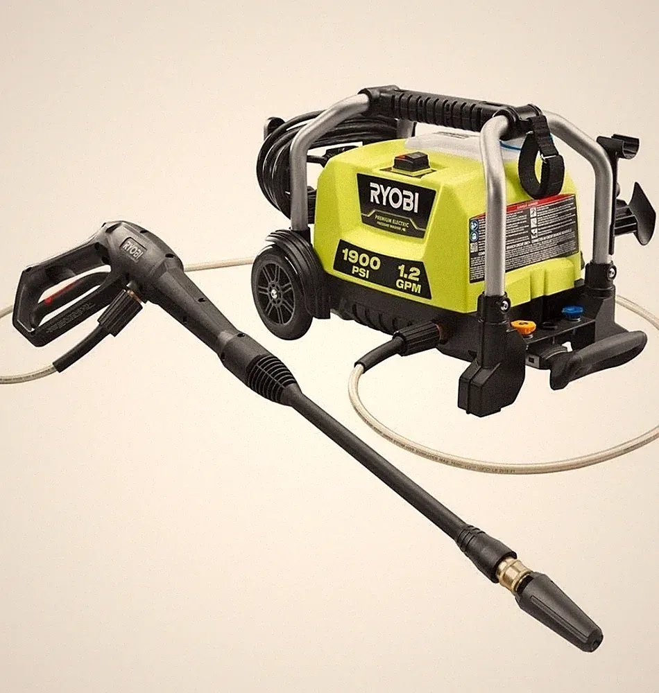 RYOBI 1900 PSI 1.2 GPM Wheeled Electric Pressure Washer- OB Tested