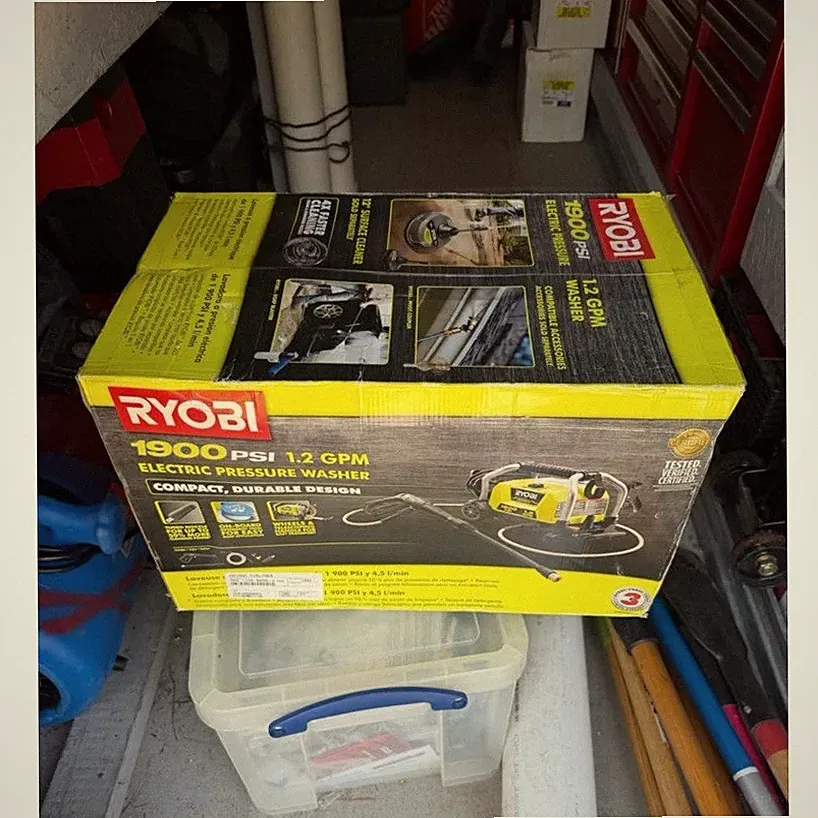 RYOBI 1900 PSI Corded Electric Cold Water Pressure Washer w/ Gun Hose Wand