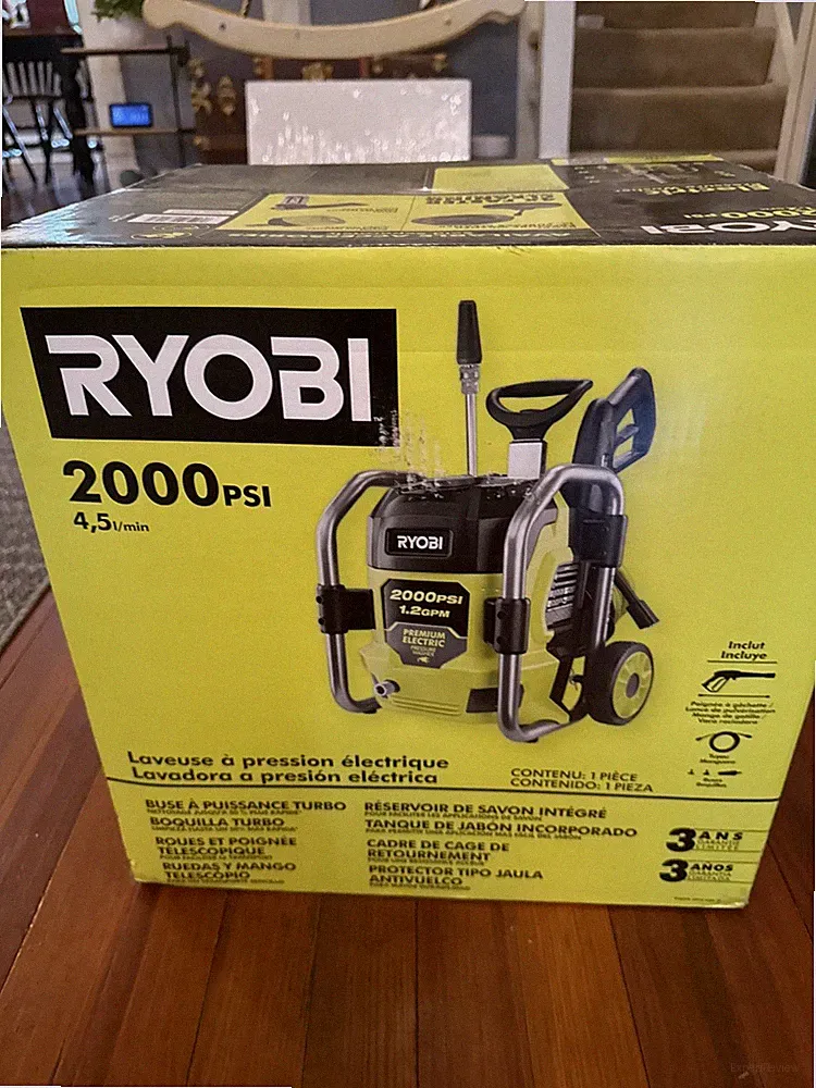 RYOBI 2000 PSI 1.2 GPM Cold Water Electric Pressure Washer New Damaged Box