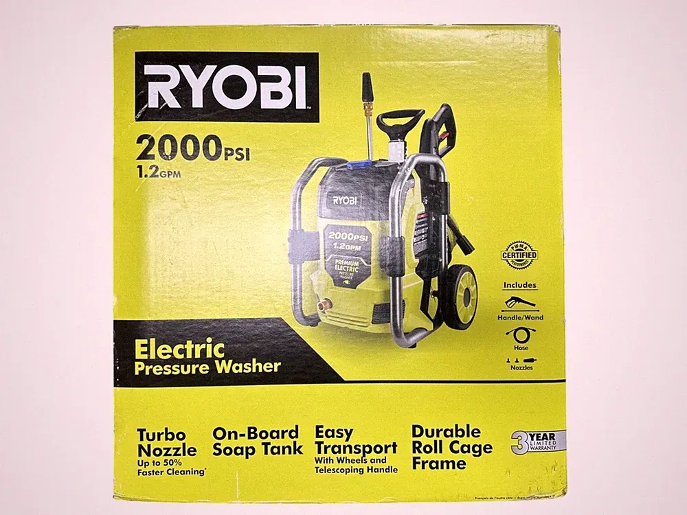 RYOBI 2000 PSI 1.2 GPM Cold Water Electric Pressure Washer (No Power Nozzle)