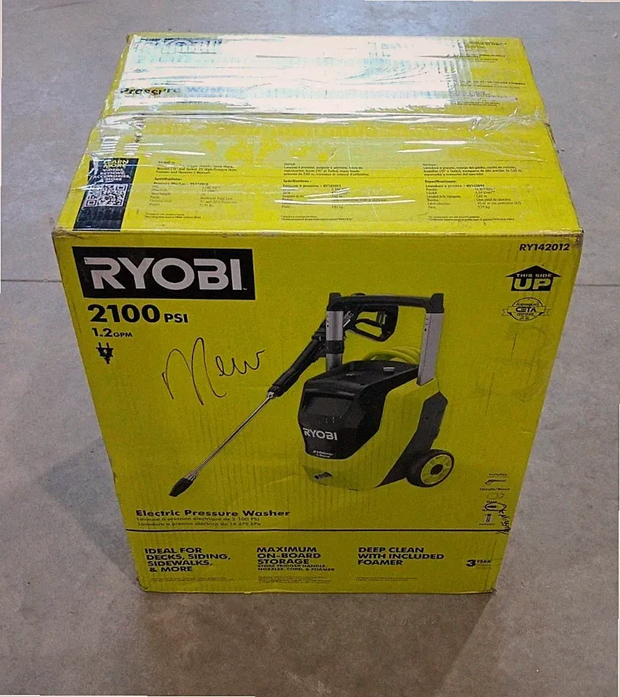 Ryobi 2100 PSI 1.2 GPM Cold Water Corded Electric Pressure Washer RY142012 *READ