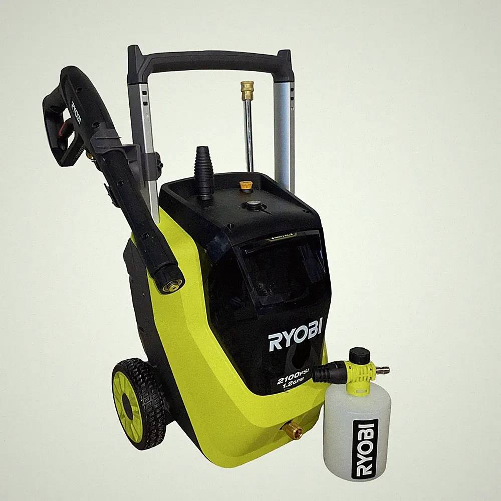 RYOBI 2100 PSI 1.2 GPM Cold Water Corded Pressure Washer & Foamer RY142012 USED