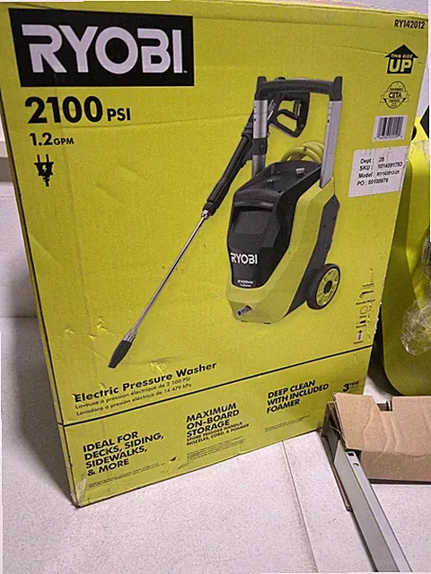 RYOBI 2100 PSI 1.2 GPM Cold Water Corded Pressure Washer - NO Handle/Wand