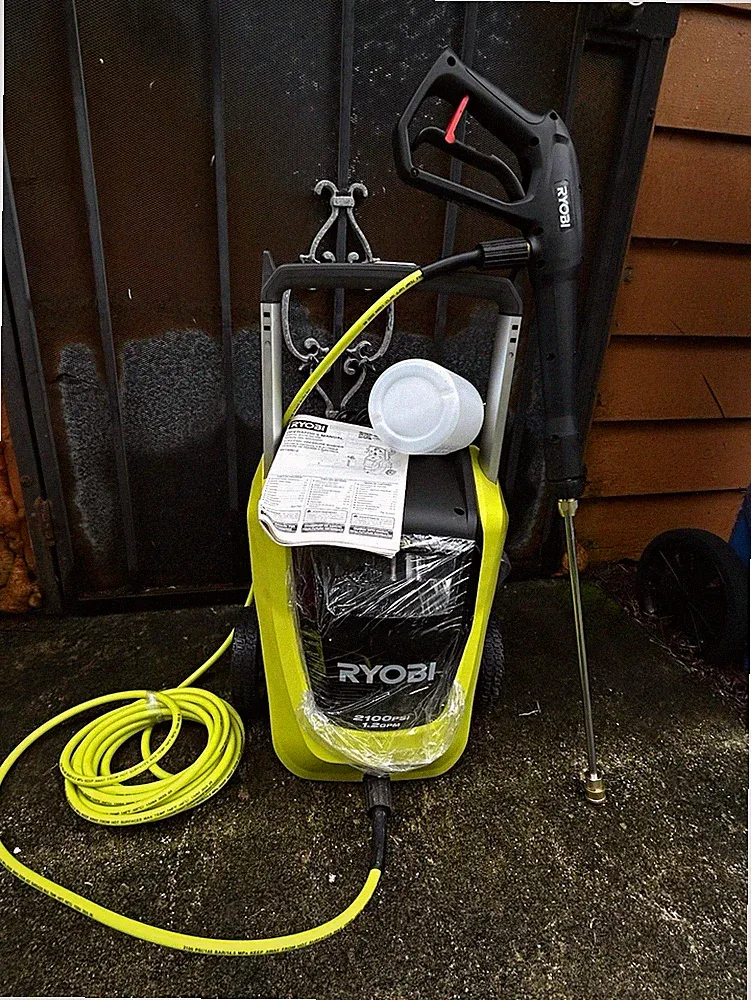 RYOBI 2100 PSI Cold Water Pressure Washer Corded Electric Wheeled Soap Tank