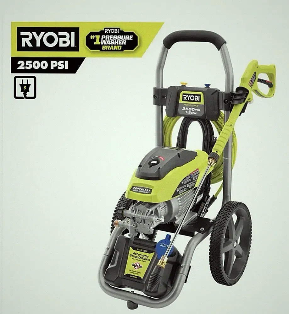 RYOBI 2500 PSI 1.2 GPM High Performance Electric Pressure Washer RY142500