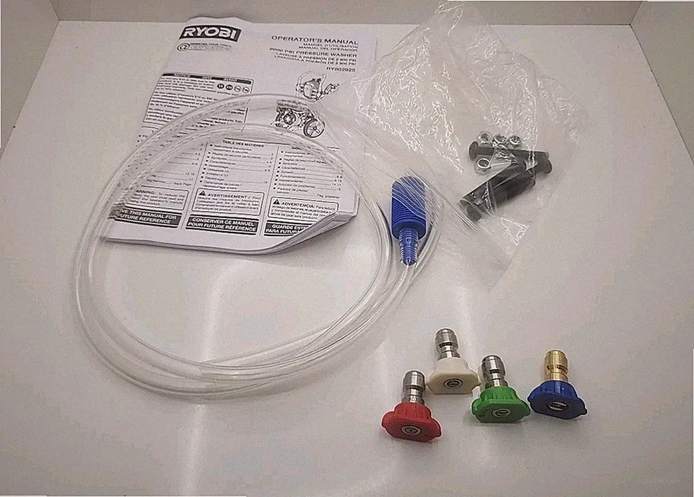 Ryobi 2900 psi pressure washer parts, Nozzle tips and manual.