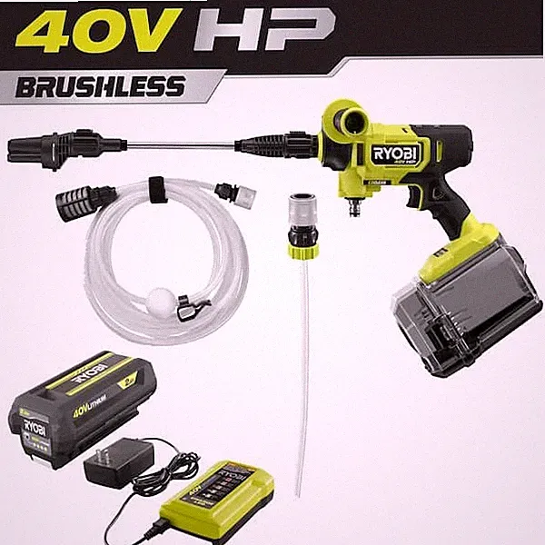 RYOBI 40V Brushless EZClean 600 PSI 0.7 GPM Cordless WITH BATTERY Power Cleaner
