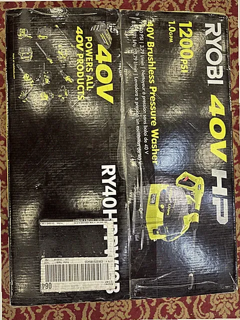 Ryobi 40V HP Brushless Pressure Washer 1,200PSI 1.0GPM
