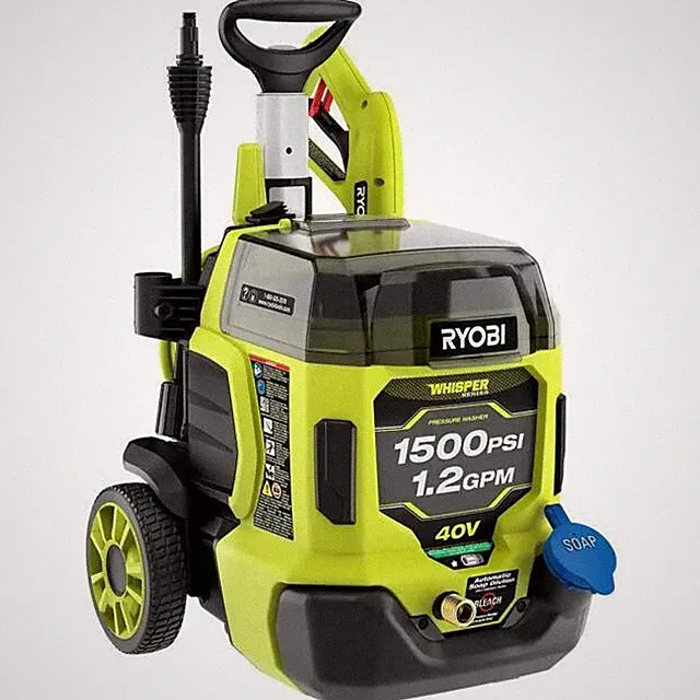 RYOBI 40V HP BRUSHLESS WHISPER SERIES 1500 PSI 1.2 GPM PRESSURE WASHER GREEN