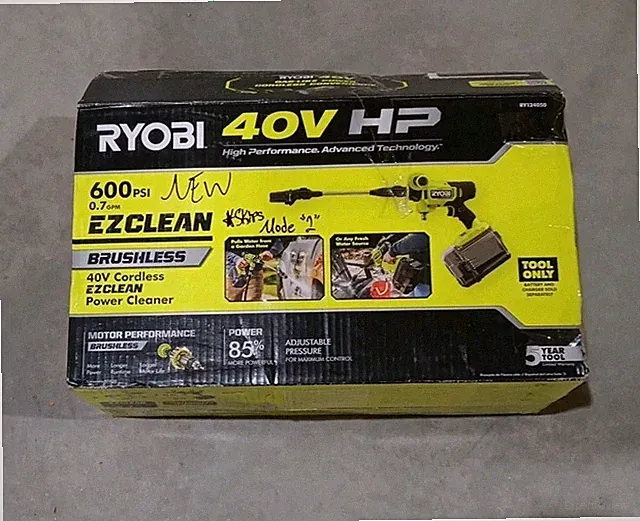 Ryobi 40V HP EZClean 600 PSI Power Cleaner Kit - RY124050 - Tool Only, *READ*