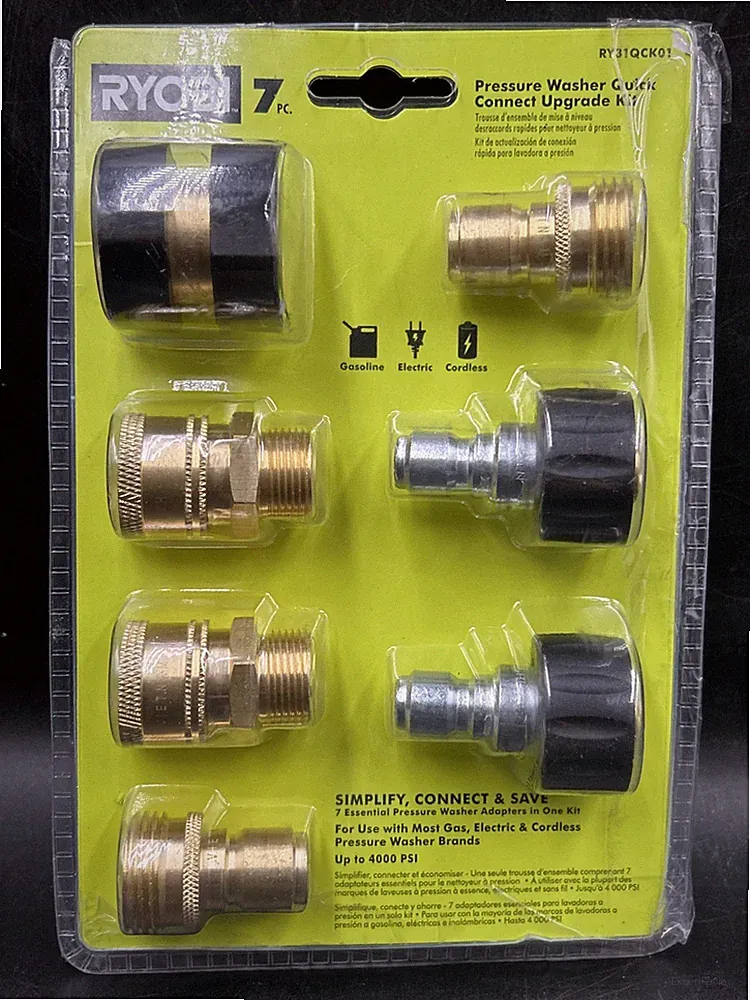 Ryobi 7-Piece Pressure Washer Quick-Connect Upgrade Kit 4000 PSI RY31QCK01
