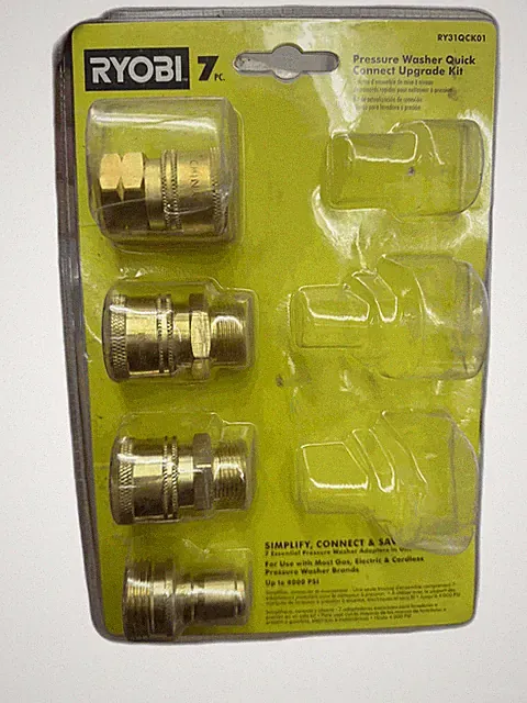 RYOBI 7-Piece Pressure Washer Quick Connect Upgrade Kit MISSING