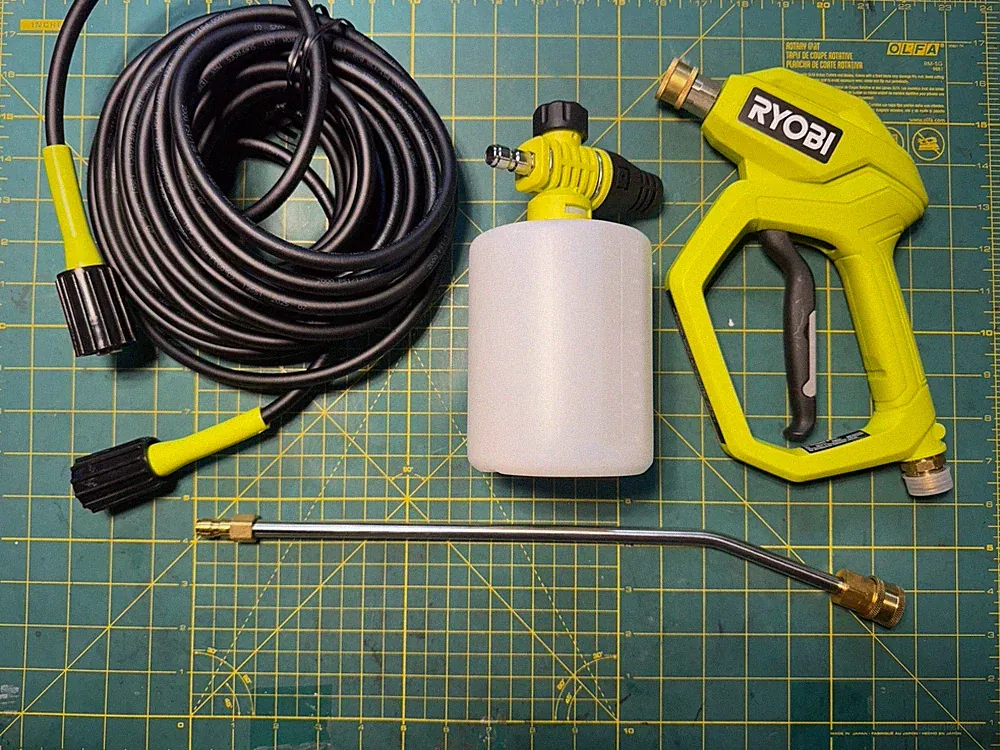 RYOBI Automotive Pressure Washer Kit Hose, Gun, And Foam Cannon