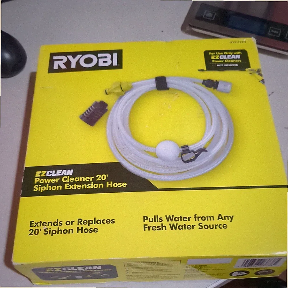 RYOBI EZClean Power Cleaner 20 ft Siphon Extension Hose Pressure Washer RY3112EH