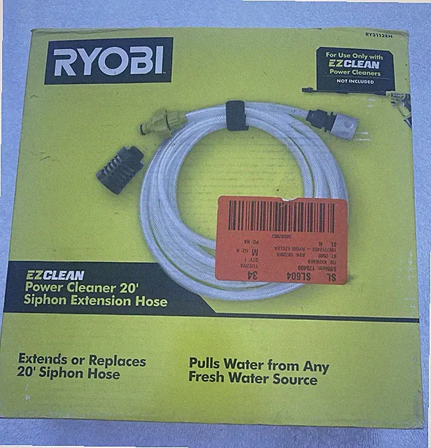 Ryobi EZClean Power Cleaner 20 ft Siphon Extension Hose RY3112EH