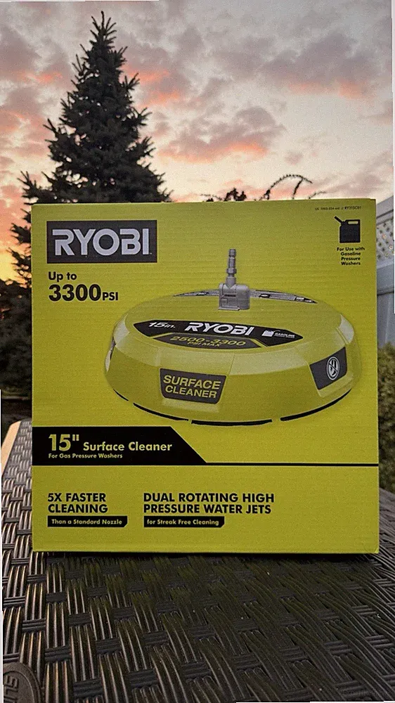 RYOBI Green 15 Inch Surface Cleaner for Gas Pressure Washer RY31SC01 3300 Psi