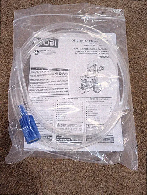 Ryobi OEM Siphon Filter & Soap Hose For RY802925 Pressure Washer
