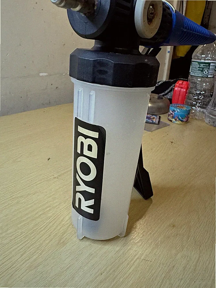 Ryobi Pressure Washer Foam Cannon Gun Attachment w/ Bottle, Cold Water