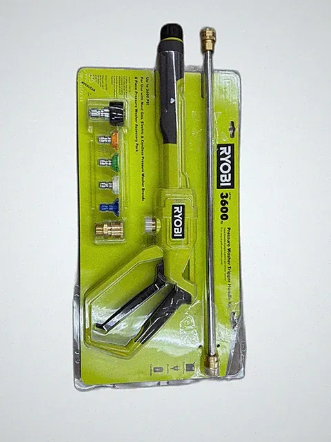 RYOBI Pressure Washer Trigger Handle Kit, Quick-Connect, Nozzles, 3600 PSI
