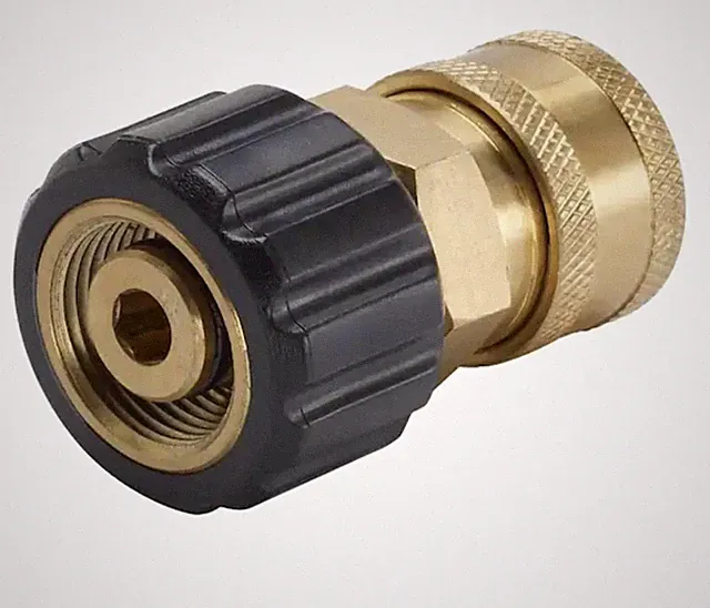 RYOBI Pump to PW Hose Coupler M22 to 3/8in Female Quick-Connect RY31030
