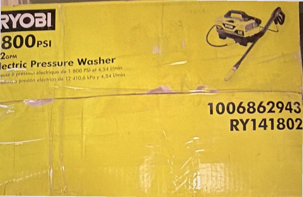 RYOBI RY141802 1800 PSI 1.2 GPM Corded Electric Pressure Washer w/ Turbo Nozzle