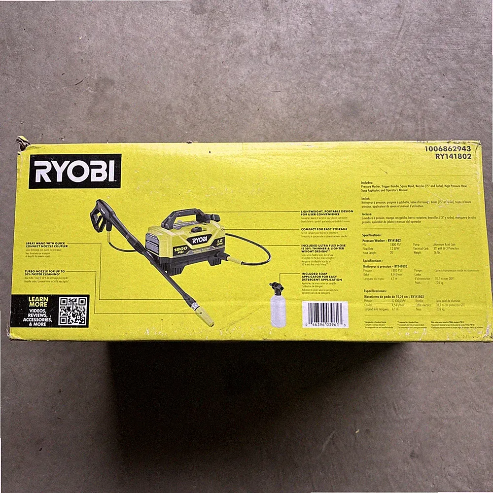 Ryobi RY141802 1800PSI 1.2GPM Electric Pressure Washer 1006862943