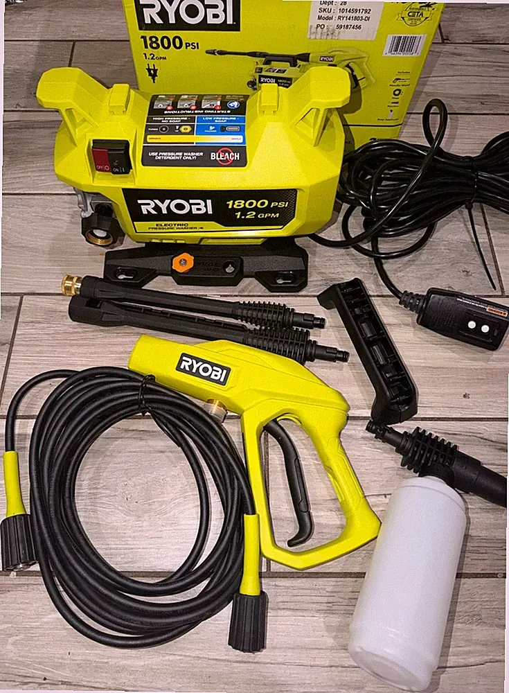 RYOBI RY141803 1800 PSI Corded Electric Cold Water Pressure Washer
