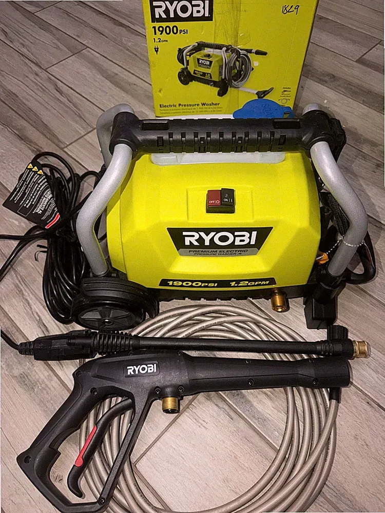 Ryobi RY1419MT 1.2GPM 1900 psi Cold Water Wheeled Electric Pressure Washer