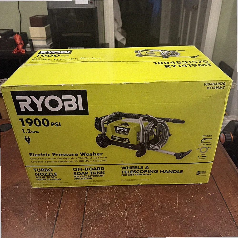 Ryobi RY1419MT 1900 PSI 1.2 GPM Electric Pressure Washer New All Included P12