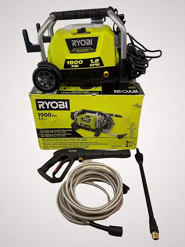 RYOBI RY1419MTVNM 1900 PSI 1.2 GPM Cold Water Wheeled Electric Pressure Washer