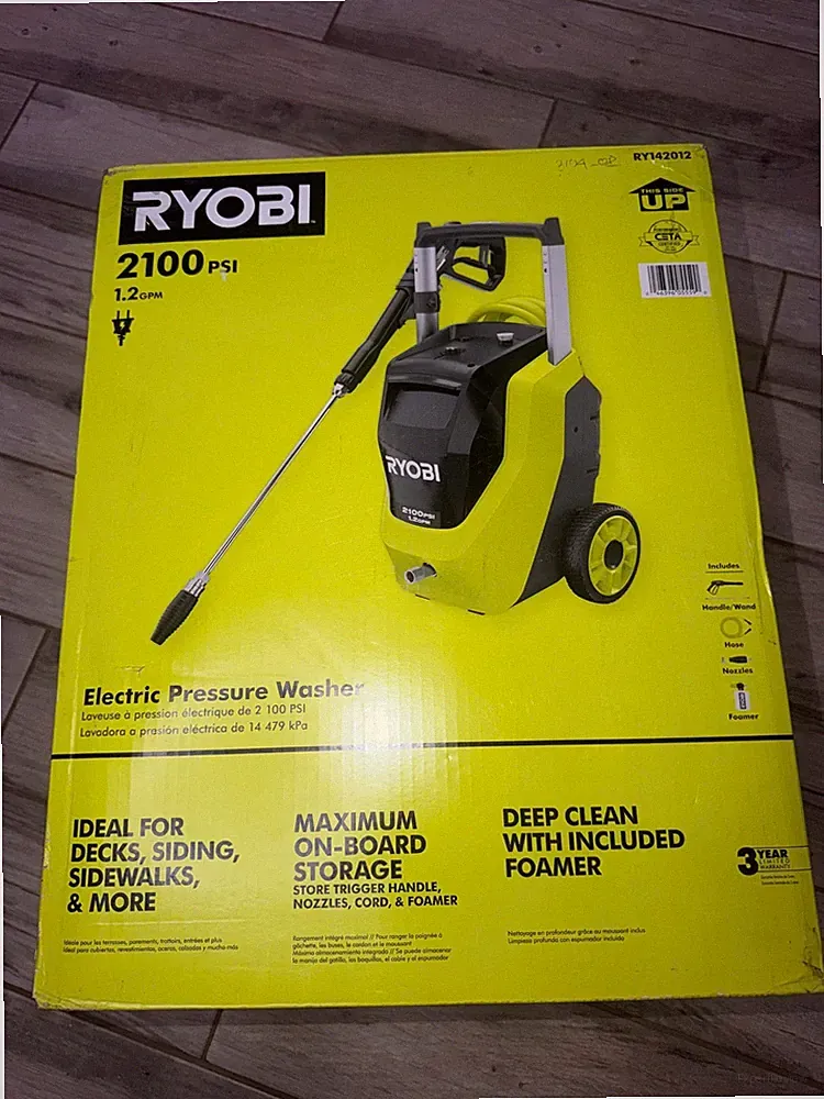 RYOBI RY142012 2100 PSI 1.2 GPM Cold Water Corded Electric Pressure Washer