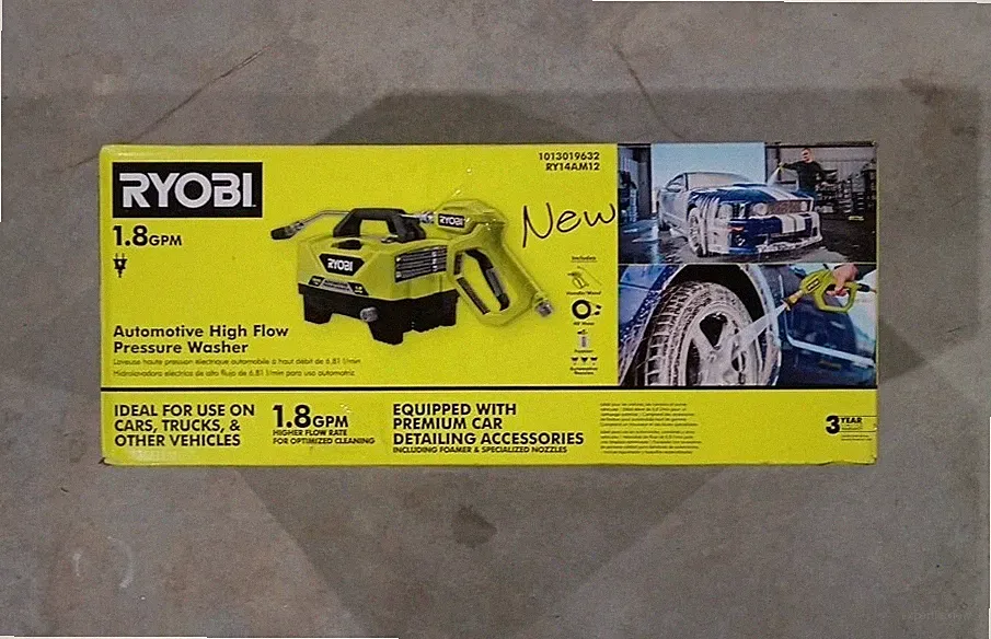 RYOBI RY14AM12 1.8 GPM 1200 PSI Automotive High Flow Pressure Washer - NEW