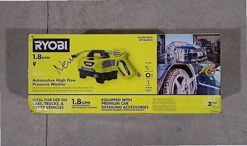 RYOBI RY14AM12 1.8 GPM 1200 PSI Automotive High Flow Pressure Washer - NEW OB