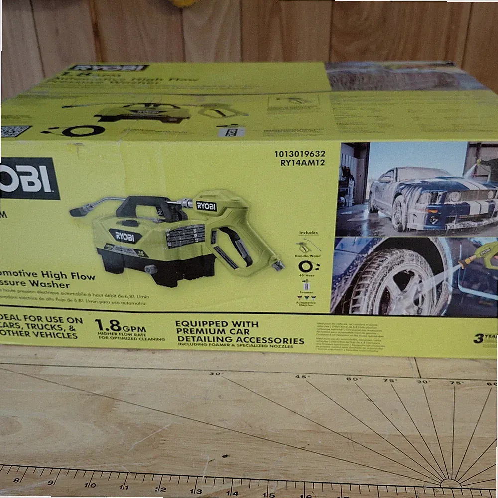 RYOBI RY14AM12 1.8 GPM Automotive High Flow Pressure Washer Kit 1200 PSI