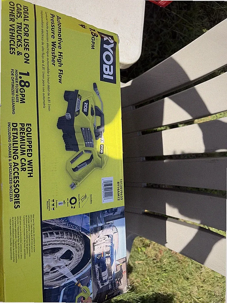 ryobi car pressure washer 1.8 gpm