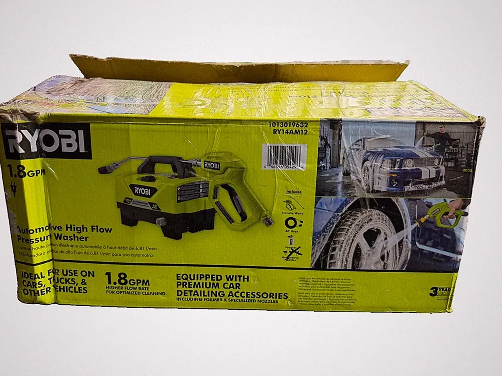 RYOBI RY14AM12 1200 PSI 1.8 GPM Automotive Pressure Washer Missing 2 Nozzles